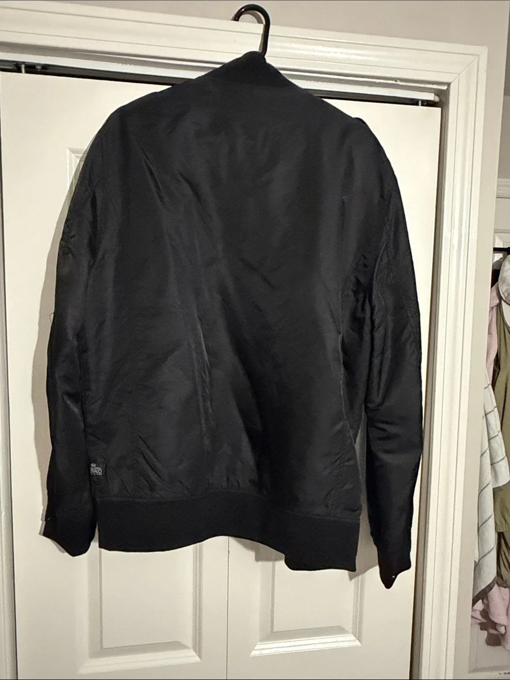 Buffalo Men's Black Bomber Jacket with Orange Lining
